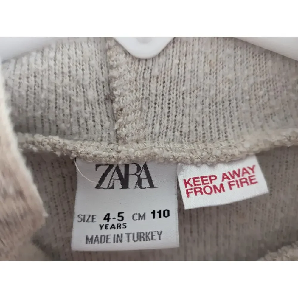 Zara Double-Faced Sweatshirt Size 4/5 Hoodie Pocket